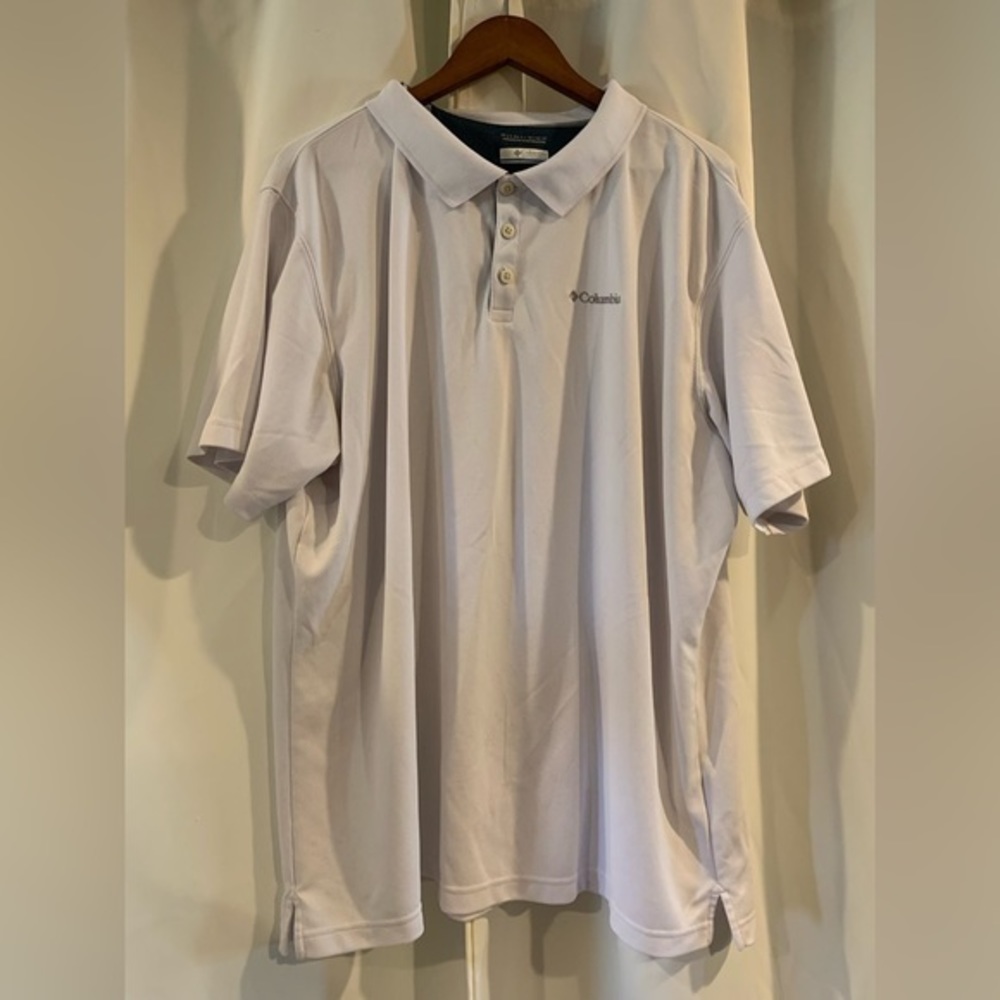 Columbia Mens XXL 2XL OmniShade Short Sleeve Polo White